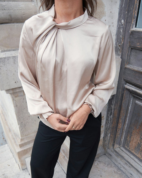 Fairy Drapy Satin Blouse