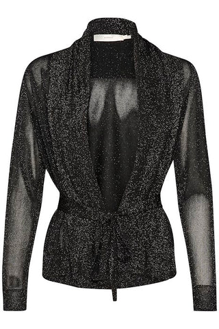 ThaniIW glitter Cardigan - Black