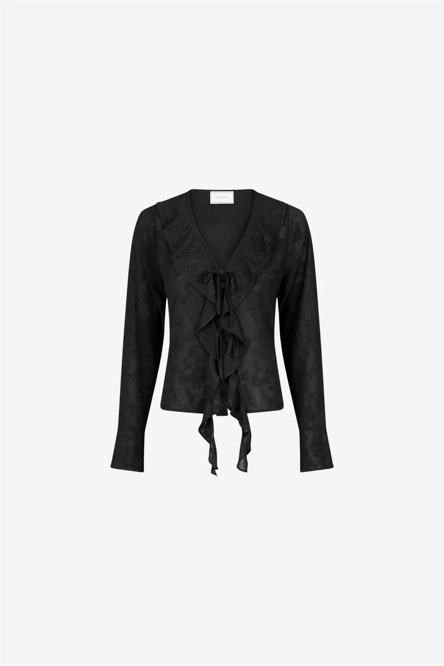 Anika Burnout Blouse Black