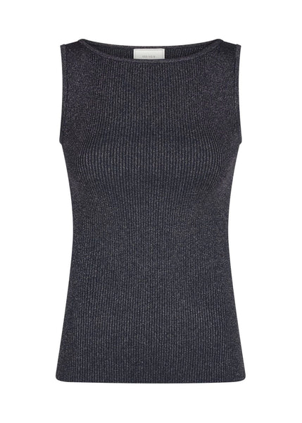 Talia glitter knit top Midnight Blue Neo Noir