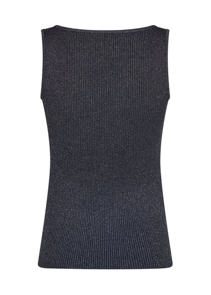 Talia glitter knit top Midnight Blue Neo Noir