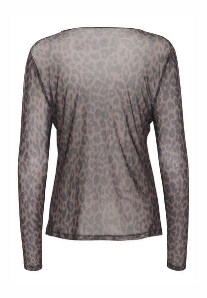 ZULVIR - Long sleeved top - chocolate brown leopard