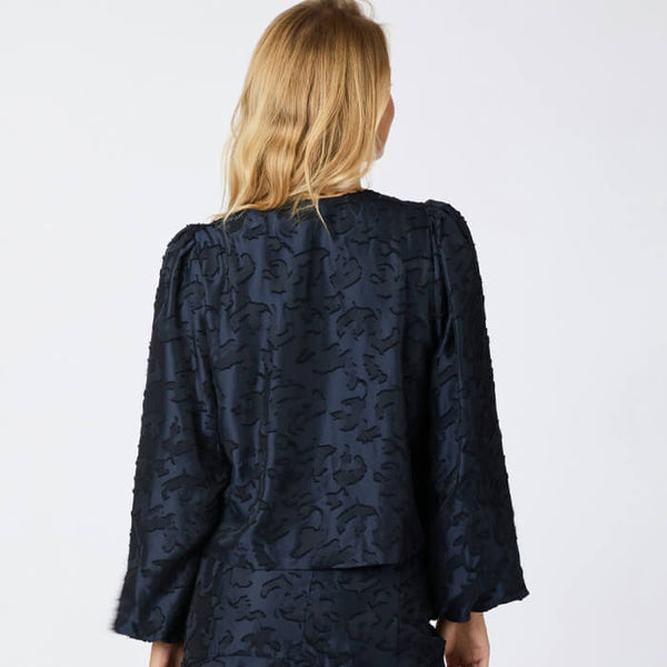 Daliska artwork blouse Neo Noir, navy