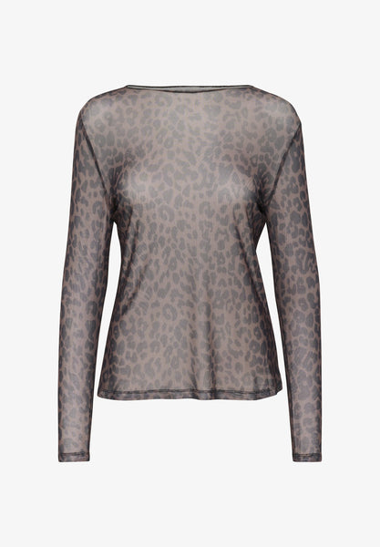 ZULVIR - Long sleeved top - chocolate brown leopard