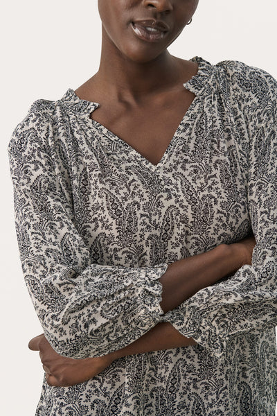 ELSIAPW BLOUSE -French Oak Paisley Print