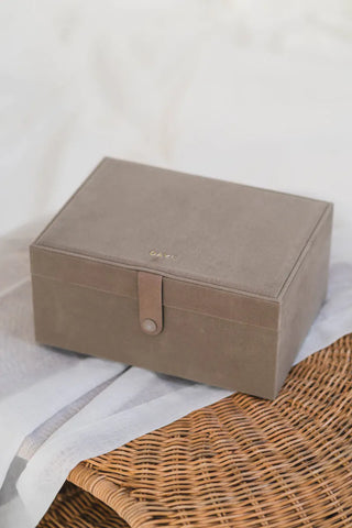 Large Velour Jewellery Box